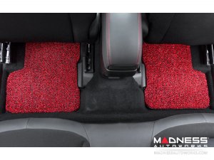 Jeep Renegade All Weather Floor Mats and Cargo Mat (set of 5) - Custom Rubber Woven Carpet - Red and Black 